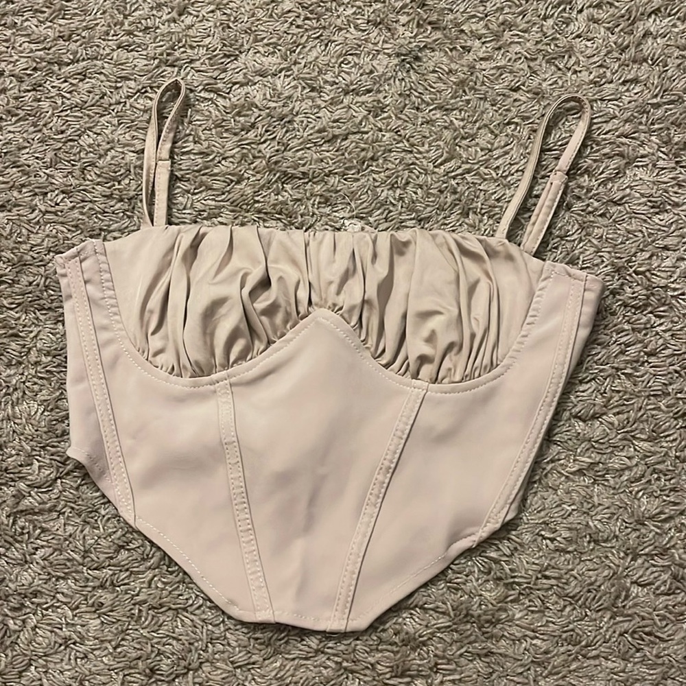 Beige corset party top